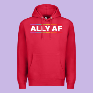 Ally Af Pride Rainbow Shirt  Proud Lgbtq Ally Tshirt Premium Hoodie Designed By Minhpixels