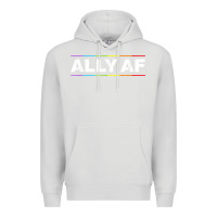Dove Grey Ally AF Pride Rainbow Shirt  Proud LGBTQ Ally TShirt Premium Hoodie - minhPixels