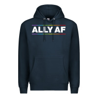 Navy Ally AF Pride Rainbow Shirt  Proud LGBTQ Ally TShirt Premium Hoodie - minhPixels