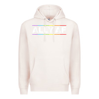 Pale Pink Ally AF Pride Rainbow Shirt  Proud LGBTQ Ally TShirt Premium Hoodie - minhPixels