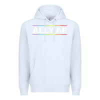 White Ally AF Pride Rainbow Shirt  Proud LGBTQ Ally TShirt Premium Hoodie - minhPixels