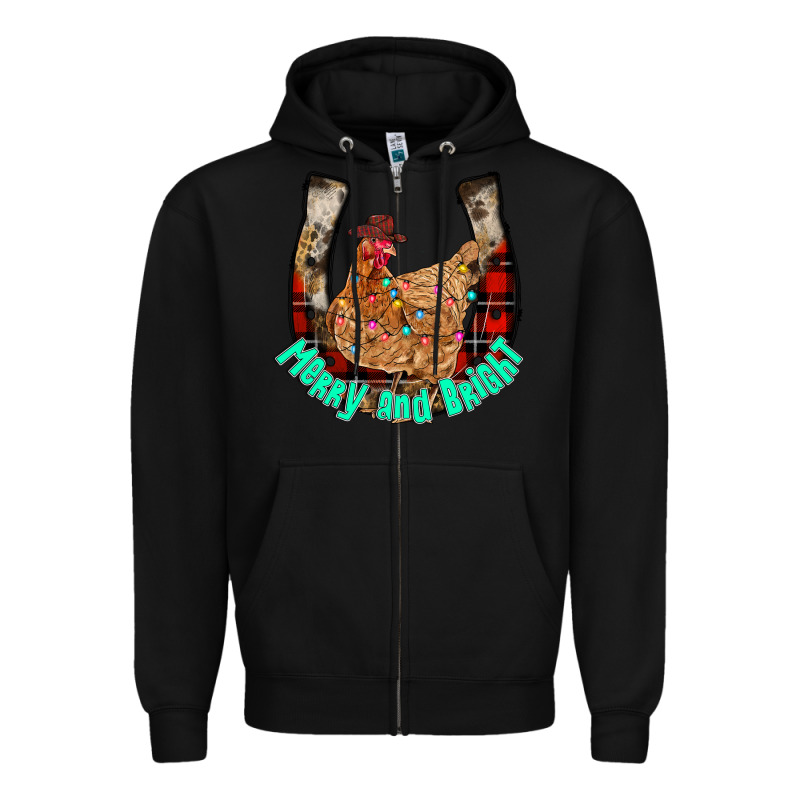 Horseshoe Chicken Zipper Hoodie by CowhideDigitalArt | Teevron