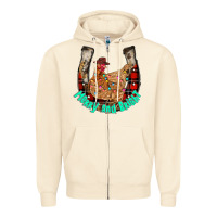 Sandshell horseshoe chicken Zipper Hoodie - CowhideDigitalArt