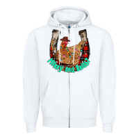 White horseshoe chicken Zipper Hoodie - CowhideDigitalArt