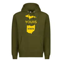Army Green Up Yours State Of Ohio Funny Anti Oh Pro Michigan Meme Premium Hoodie - minhPixels