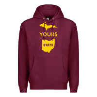 Burgundy Up Yours State Of Ohio Funny Anti Oh Pro Michigan Meme Premium Hoodie - minhPixels