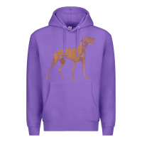 Purple Vizsla Dog Owner Funny Gift I Love My Vizsla Dog Vizsla Premium Hoodie - minhPixels