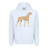 White Vizsla Dog Owner Funny Gift I Love My Vizsla Dog Vizsla Premium Hoodie - minhPixels