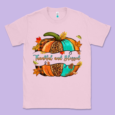 Pumpkin Thankful And Blessed Classic Tee Designed By Nancycooperartshop