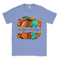 Colony Blue pumpkin thankful and blessed Classic Tee - NancyCooperArtShop