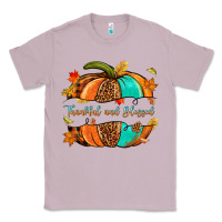 Lilac pumpkin thankful and blessed Classic Tee - NancyCooperArtShop