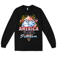 Black America ice cream Long Sleeve Tee - HowdyJamesFarm