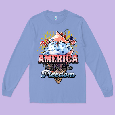 America Ice Cream Long Sleeve Tee Designed By Howdyjamesfarm