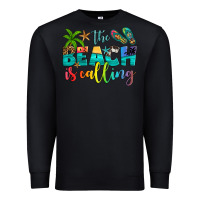 Black the beach is calling Premium Sweatshirt - Artiststas