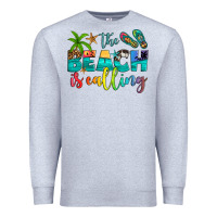 Heather Grey the beach is calling Premium Sweatshirt - Artiststas