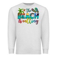 Oatmeal Heather the beach is calling Premium Sweatshirt - Artiststas