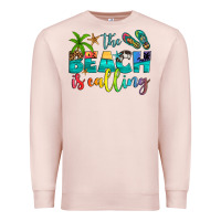 Pale Pink the beach is calling Premium Sweatshirt - Artiststas