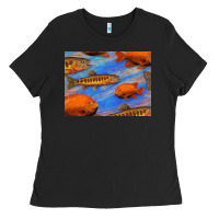 Black California Golden Trout Garibaldi Fish Background Ladies Tee - Bettercallsaul