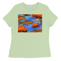 Matcha California Golden Trout Garibaldi Fish Background Ladies Tee - Bettercallsaul