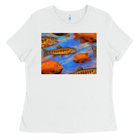 White California Golden Trout Garibaldi Fish Background Ladies Tee - Bettercallsaul
