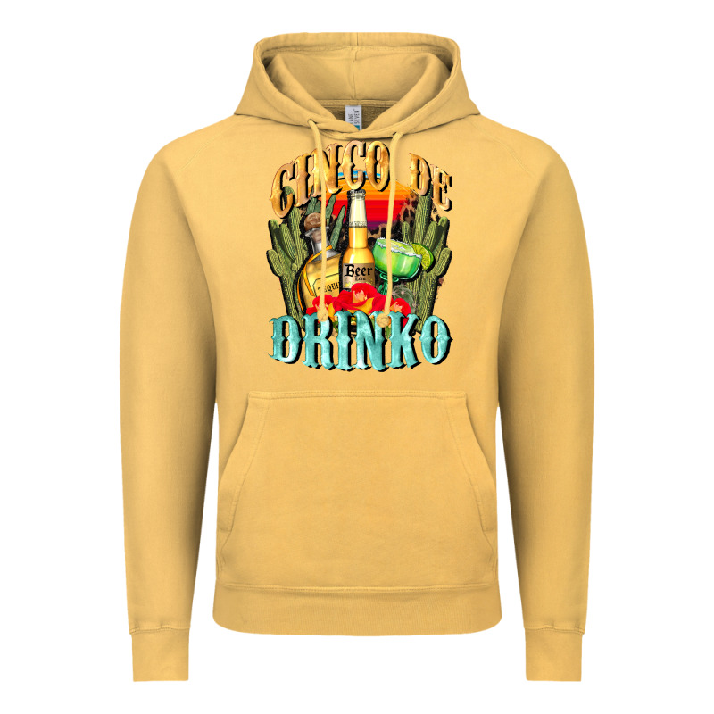 Cinco De Drinko Cinco De Mayo Vintage Hoodie by CowGirlArtShop | Teevron