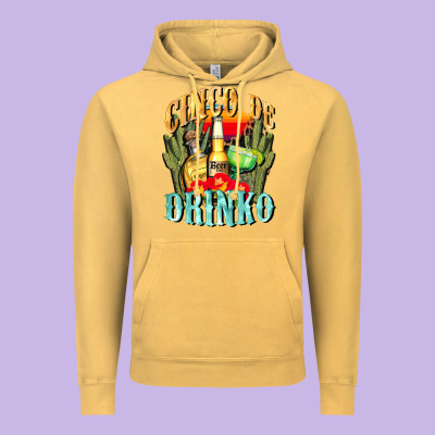 Cinco De Drinko Cinco De Mayo Vintage Hoodie Designed By Cowgirlartshop