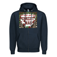 Navy just a girl who loves christmas Zipper Hoodie - CowhideDigitalArt