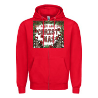 Red just a girl who loves christmas Zipper Hoodie - CowhideDigitalArt