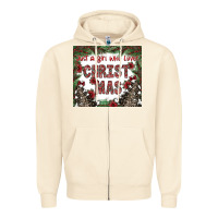 Sandshell just a girl who loves christmas Zipper Hoodie - CowhideDigitalArt