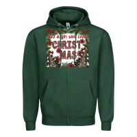 Sports Green just a girl who loves christmas Zipper Hoodie - CowhideDigitalArt