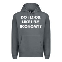 Rock do i look like i fly economy air travel first class traveler t shirt Premium Hoodie - minhPixels