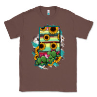 Chestnut Indiana Map Sunflower Cactus Serape Classic Tee - RanaPortraitStore