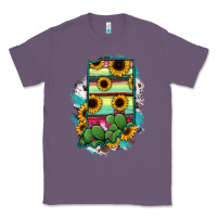 Lavender Indiana Map Sunflower Cactus Serape Classic Tee - RanaPortraitStore
