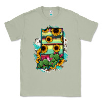 Matcha Indiana Map Sunflower Cactus Serape Classic Tee - RanaPortraitStore