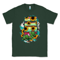 Sports Green Indiana Map Sunflower Cactus Serape Classic Tee - RanaPortraitStore