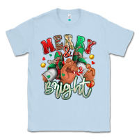 Dusty Blue merry and bright black man sneakers Classic Tee - RanaPortraitStore