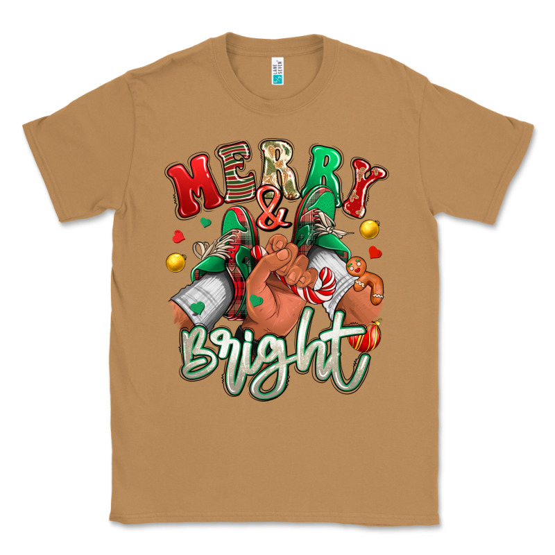 Merry And Bright Black Man Sneakers Classic Tee by RanaPortraitStore | Teevron