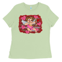 Matcha valentine's day cupid heart Ladies Tee - RanaPortraitStore