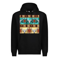 Black native american aztec seamless pattern 3 Premium Hoodie - BundleAndBundleShop
