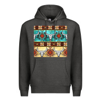 Charcoal Heather native american aztec seamless pattern 3 Premium Hoodie - BundleAndBundleShop