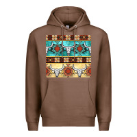 Chestnut native american aztec seamless pattern 3 Premium Hoodie - BundleAndBundleShop