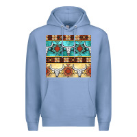Colony Blue native american aztec seamless pattern 3 Premium Hoodie - BundleAndBundleShop