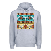 Heather Grey native american aztec seamless pattern 3 Premium Hoodie - BundleAndBundleShop