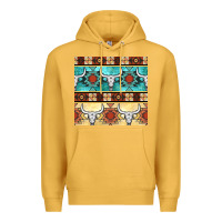 Mustard native american aztec seamless pattern 3 Premium Hoodie - BundleAndBundleShop