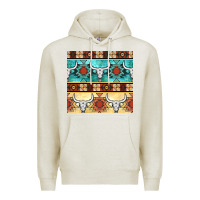 Oatmeal Heather native american aztec seamless pattern 3 Premium Hoodie - BundleAndBundleShop