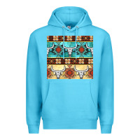 Ocean Blue native american aztec seamless pattern 3 Premium Hoodie - BundleAndBundleShop
