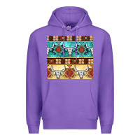 Purple native american aztec seamless pattern 3 Premium Hoodie - BundleAndBundleShop