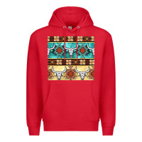 Red native american aztec seamless pattern 3 Premium Hoodie - BundleAndBundleShop