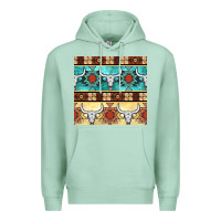 Seafoam native american aztec seamless pattern 3 Premium Hoodie - BundleAndBundleShop