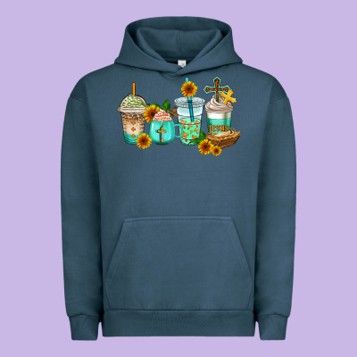 Jesus Coffee Cups Urban Hoodie Designed By Adodesignshop